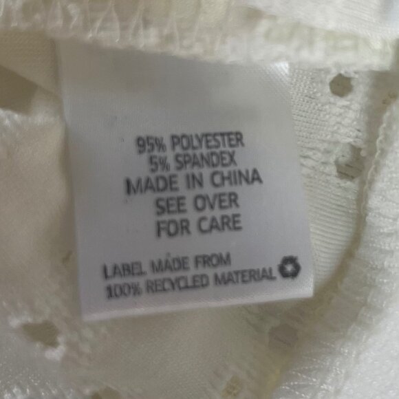 Knitworks Eyelet Zip-Up Jacket Girls  Size 16 White Plus Size Front Zipper - Picture 9 of 10